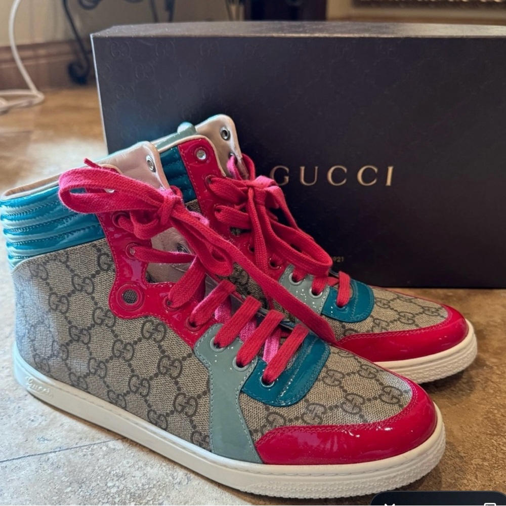 Gucci Men’s Multicolor High-Top Sneakers